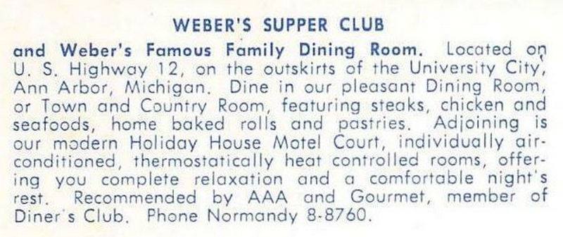 Webers Holiday House Motel - Vintage Postcard (newer photo)